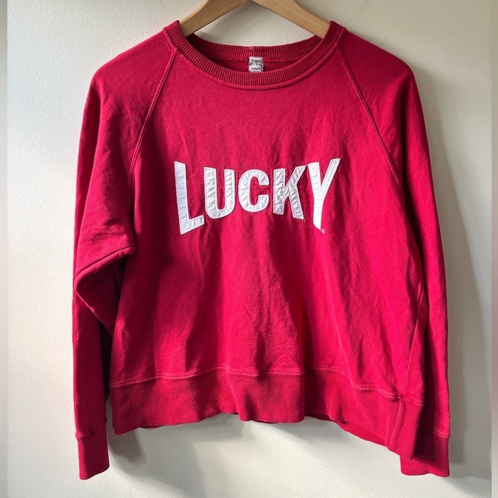 Vintage Lucky Brand Red Crewneck Sweater